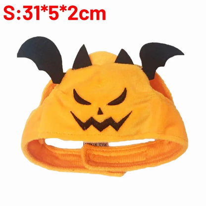 Halloween Pet Devil Pumpkin Headset - Funny Dog Cat Costume Hat Headgear