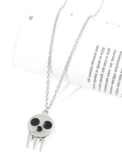 Soul Eater Death the Kid Skull Necklace - Gothic Horror Pendant Jewelry for Fans