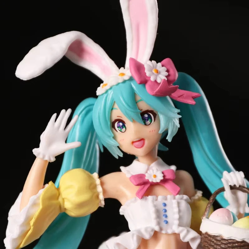 Hatsune Miku Bunny Ears 23cm PVC Anime Figure – Collectible Desktop Statue