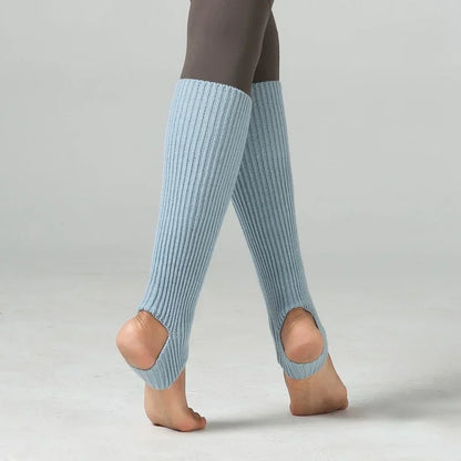 Y2K Knitted Wool Leg Warmers – Slouchy Winter Boot Socks for Women