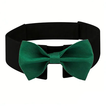 Dog Bow Tie Collar – Adjustable Cat Tuxedo Necktie for Weddings & Parties