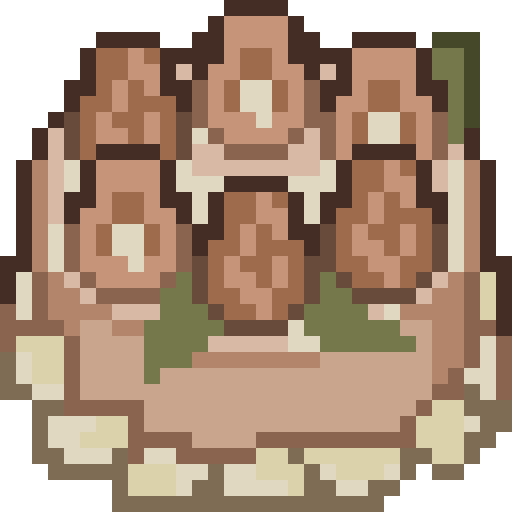 Digital Pixel Art Strawberry Cake For Stickers Or Video Games