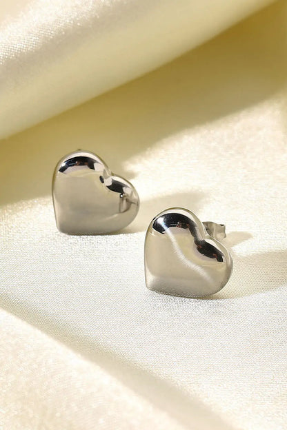 Radiant Heart Elegance:Enchanting Stud Earrings