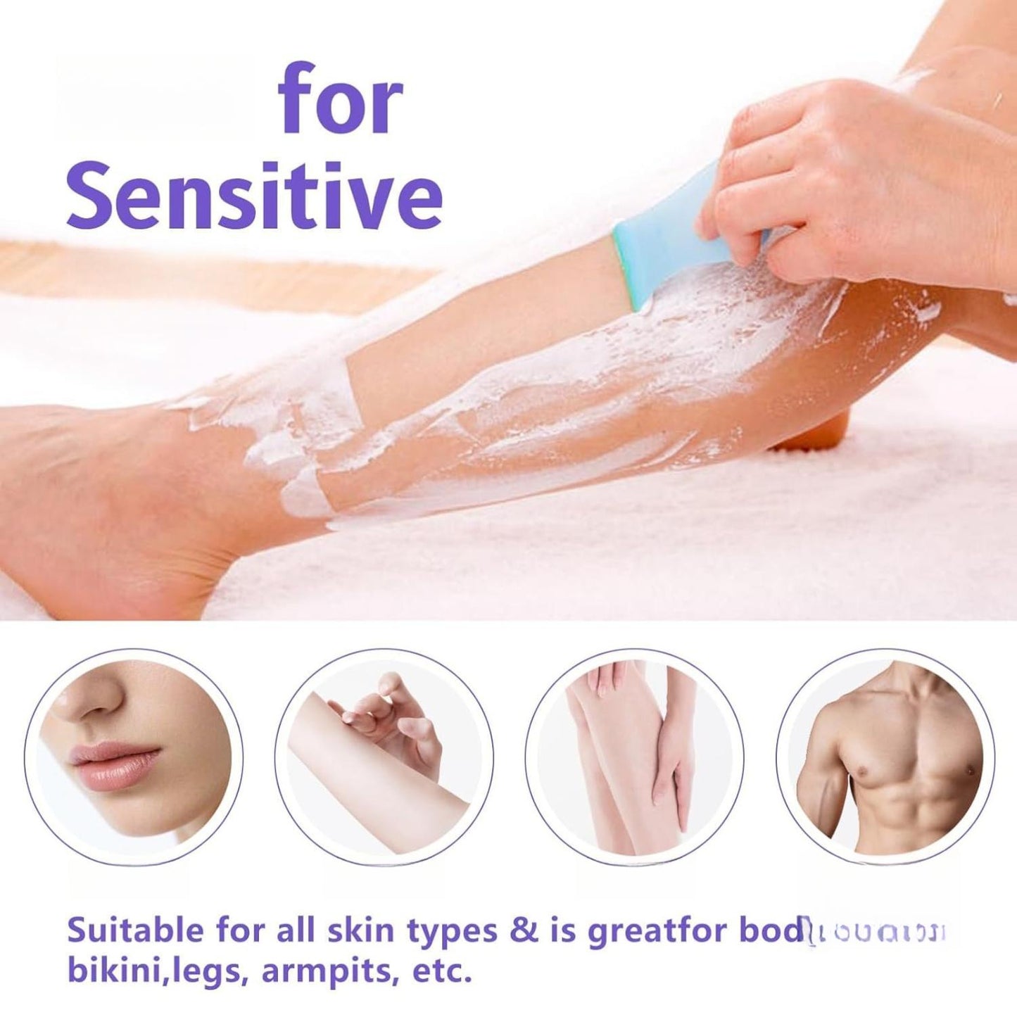 Facial Hair Removal Cream,Body Hair Removal Cream for Women with Spatula Applicator, Unisex Body & Skincar