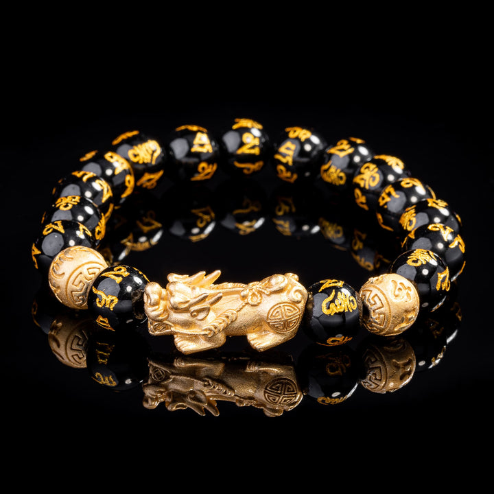 Wealth Attractor Black Obsidian Bracelet