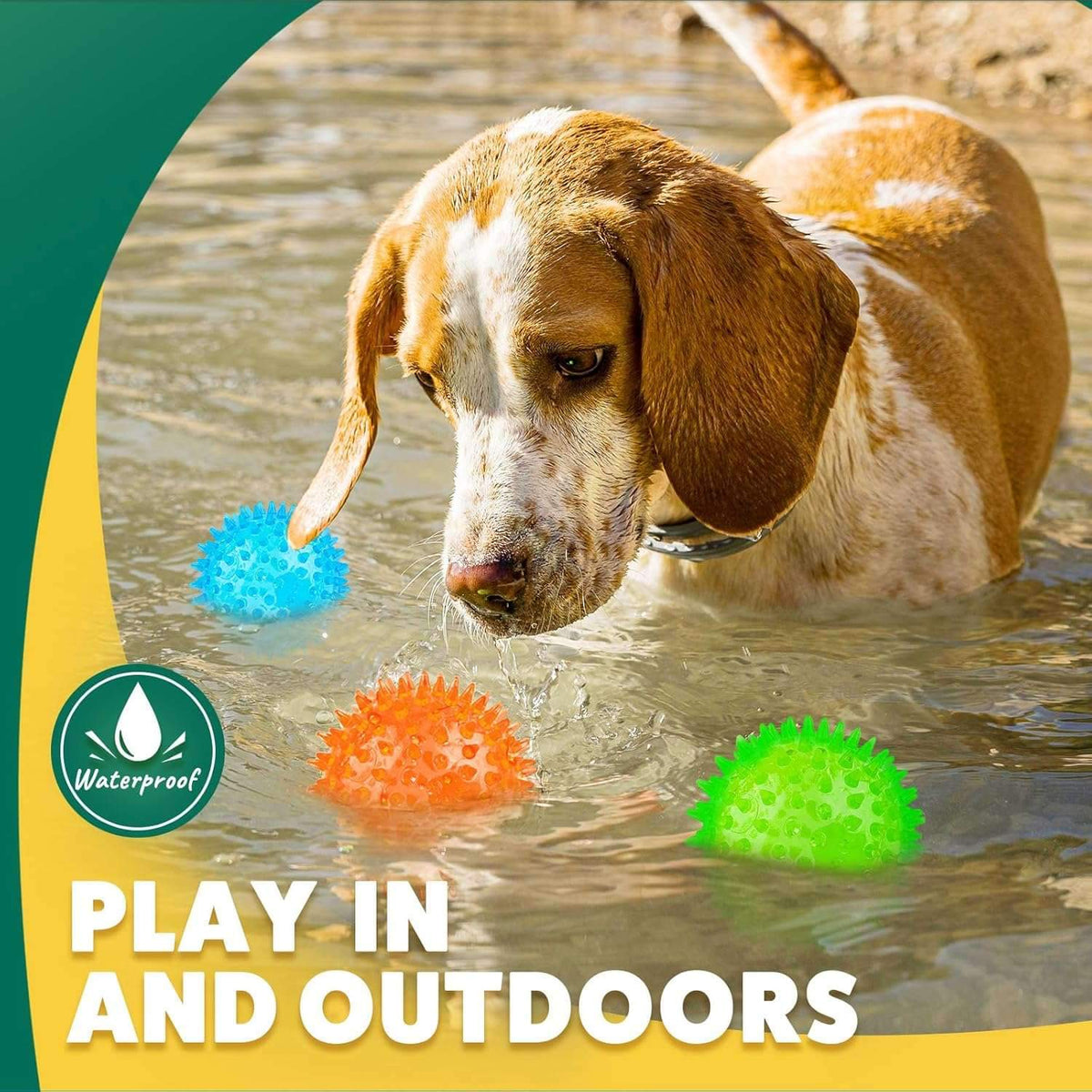 2.5” Squeaky Interactive Dog Balls for Puppy Teething Chew Toys for Small Dogs for Clean Teeth and Training.