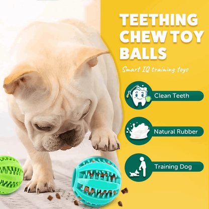2.5” Squeaky Interactive Dog Balls for Puppy Teething Chew Toys for Small Dogs for Clean Teeth and Training.