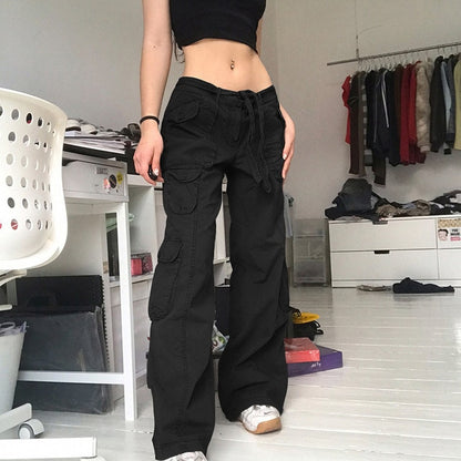 Low Waist Button Denim Pants
