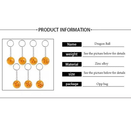 Dragon Ball Key Chain 1-7 Stars