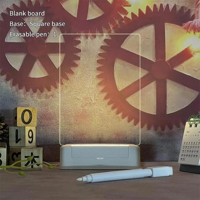 LED Note Board Light With Pen USB Message Board Night Light