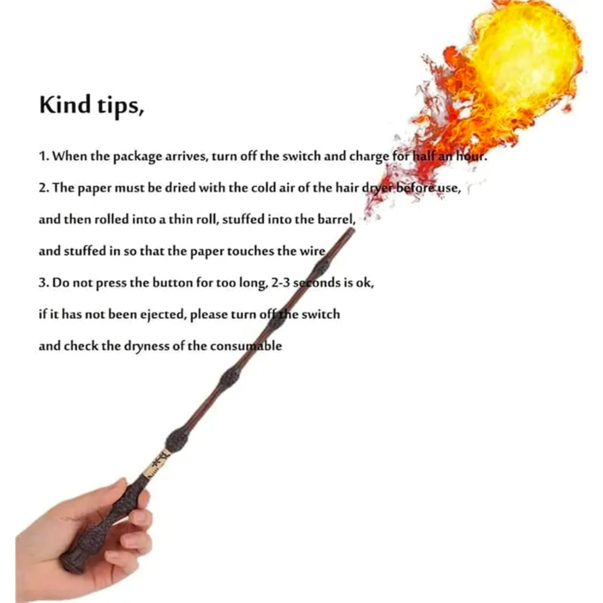 Harry Potter Magic Fireball Shooting Incendiary Wand - Accessories Included