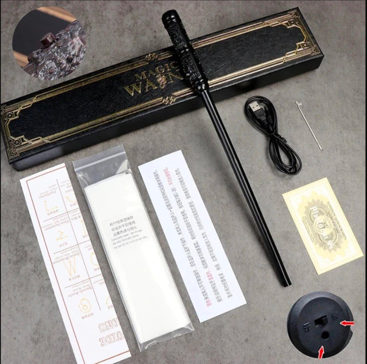 Harry Potter Magic Fireball Shooting Incendiary Wand - Accessories Included