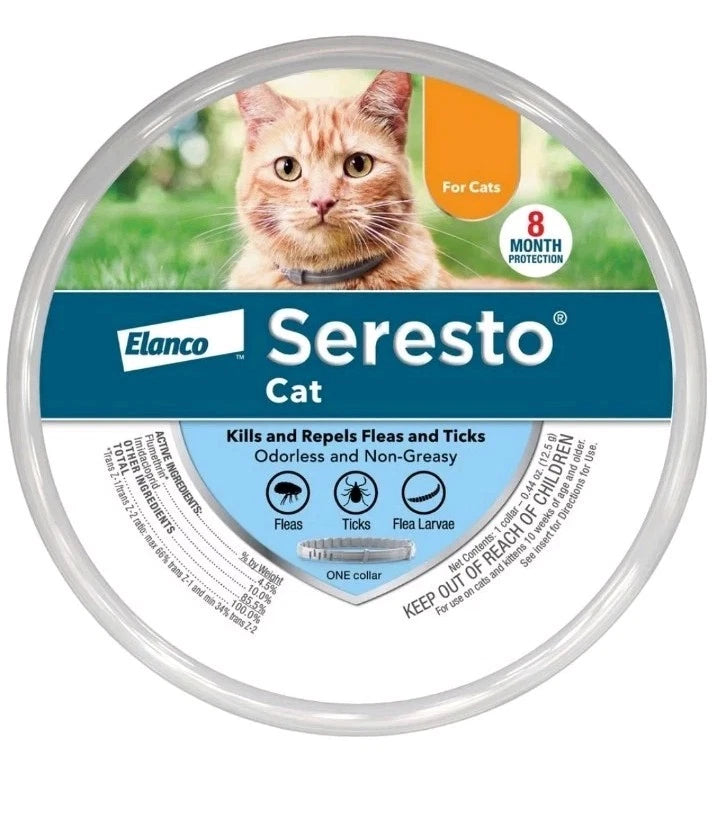 Seresto Cat Flea and Tick Collar for pest Prevention and Protection - 1 Pack - Last 8 Months