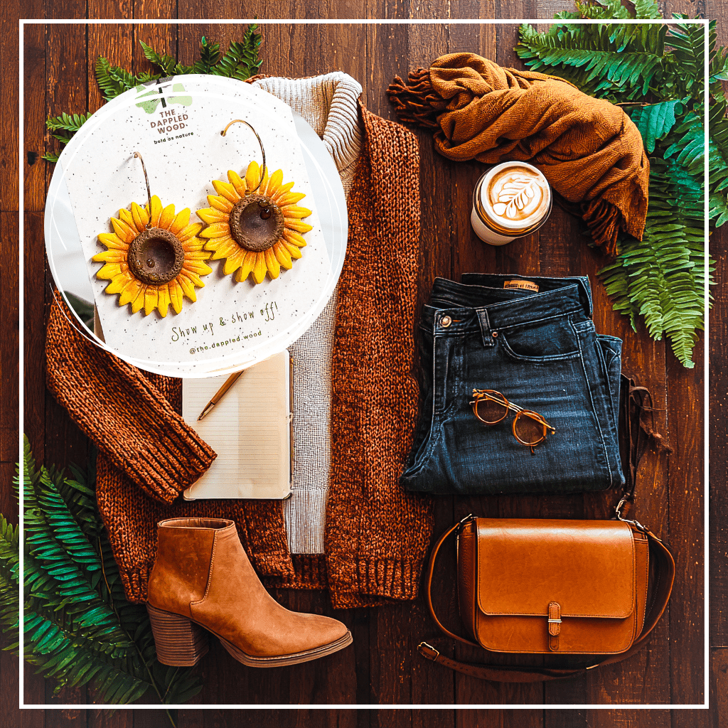 Clara - Handmade Sunflower Earrings