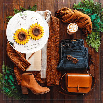 Clara - Handmade Sunflower Earrings