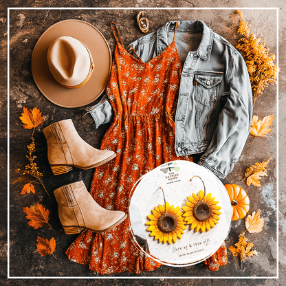 Clara - Handmade Sunflower Earrings