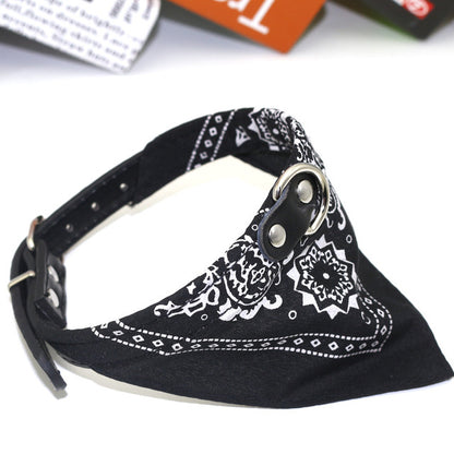 Adjustable Bandana Scarf Style Leather Pet Collar (Various Colors)