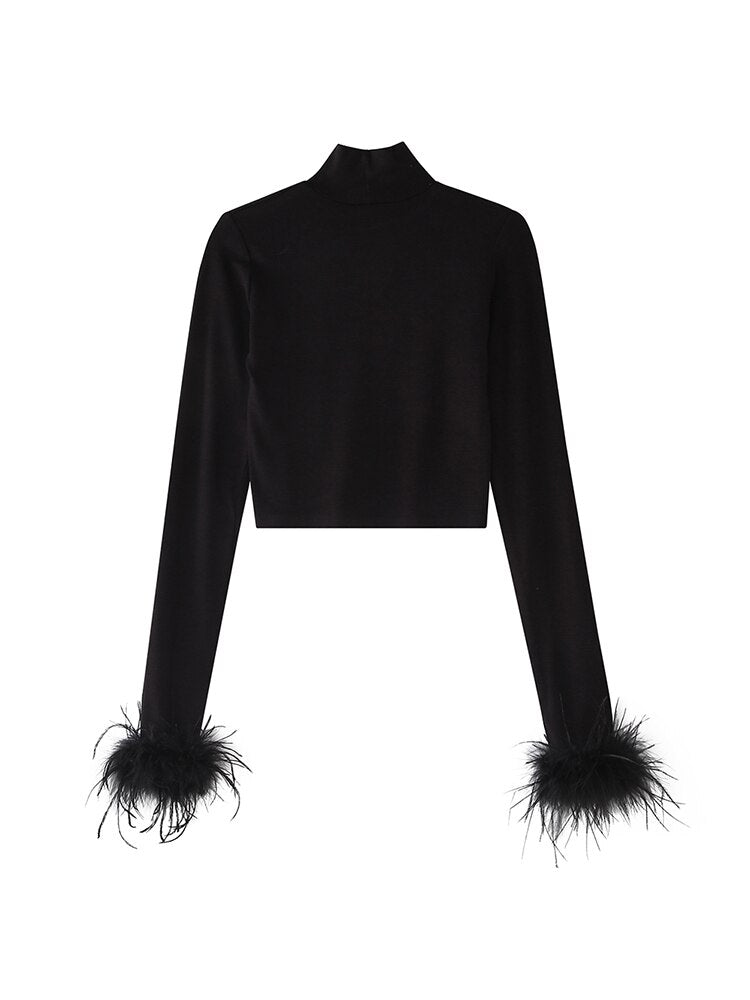 Feathered Cuffs Top