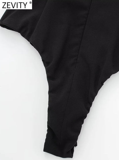 Bow Design White & Black Playsuits