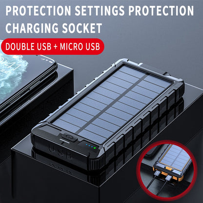 Solar Powered Energy Bank - 20000mAh Waterproof