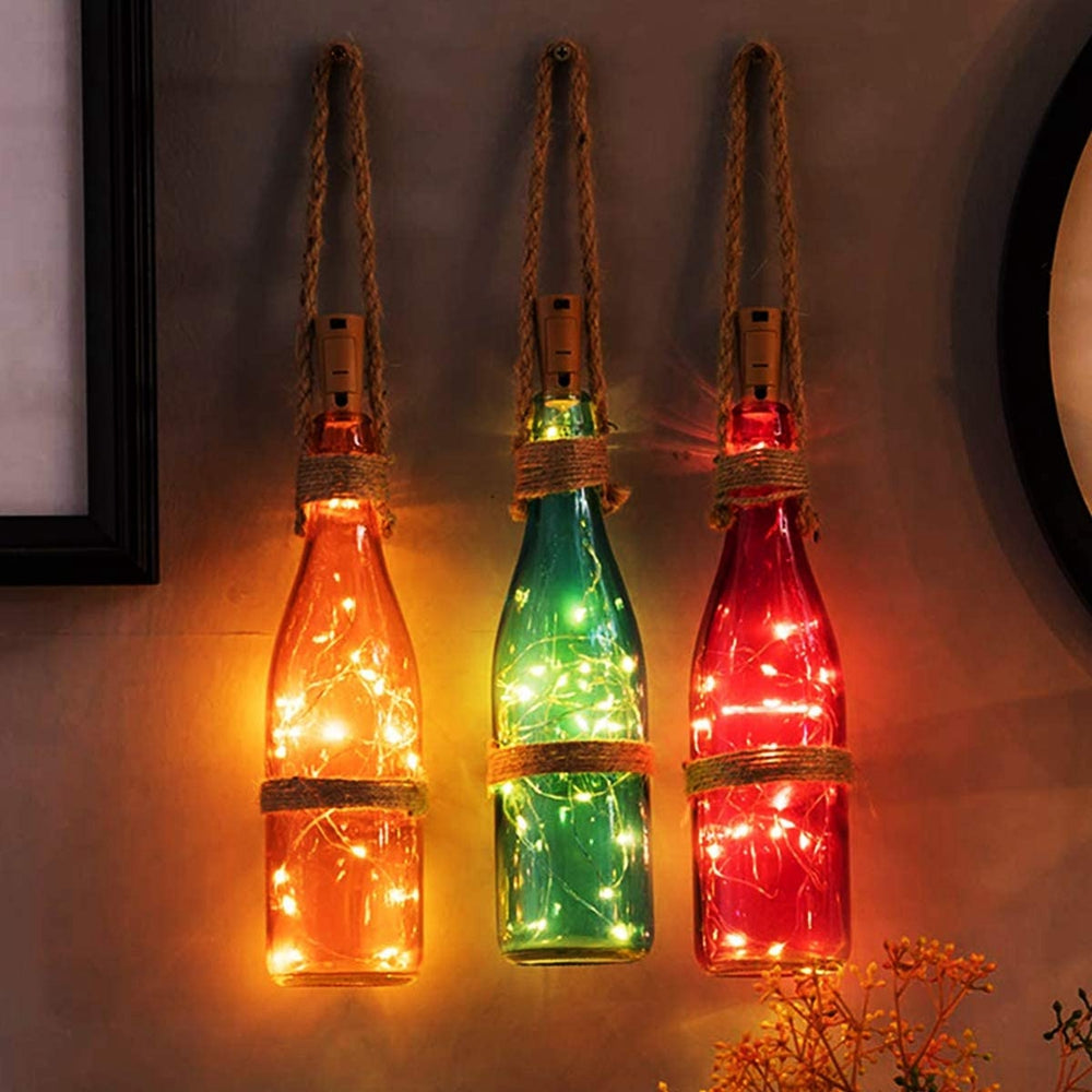 LED Wine Bottle Lights with Cork