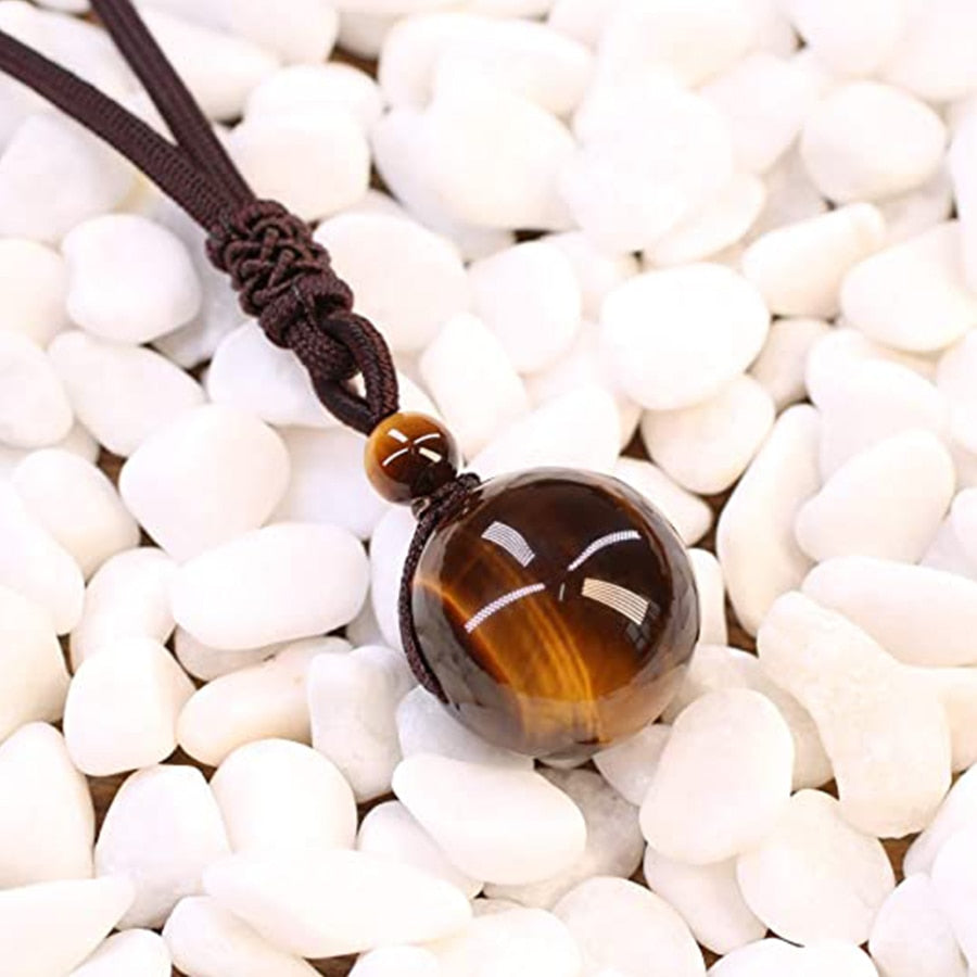 Tigers Eye Stone Pendant Necklace