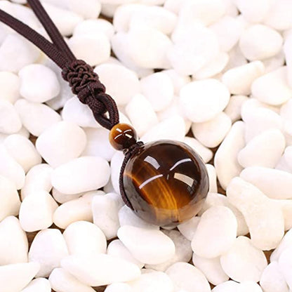 Tigers Eye Stone Pendant Necklace