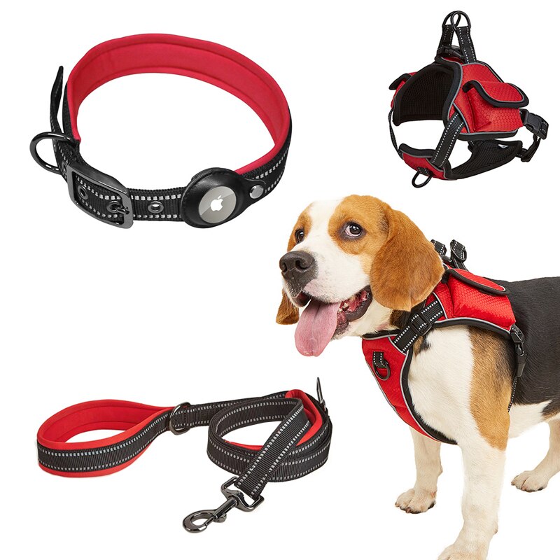 Airtag Pet Harness Safety Vest Set