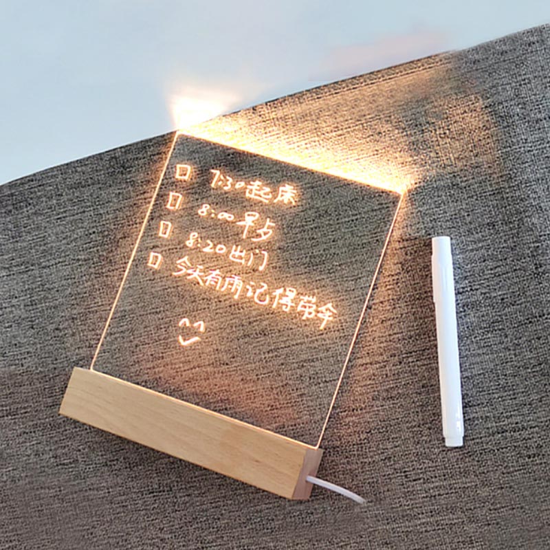 LED Note Board Light With Pen USB Message Board Night Light