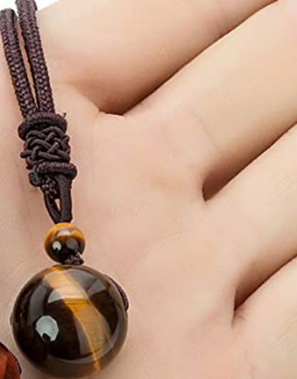 Tigers Eye Stone Pendant Necklace