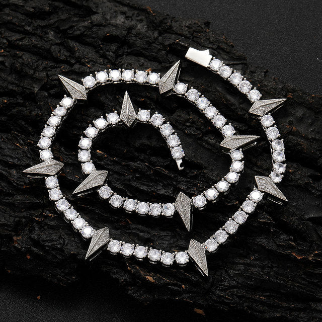 Black Panther Crystal Spike Necklace