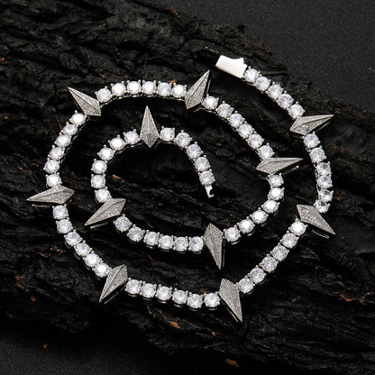 Black Panther Crystal Spike Necklace