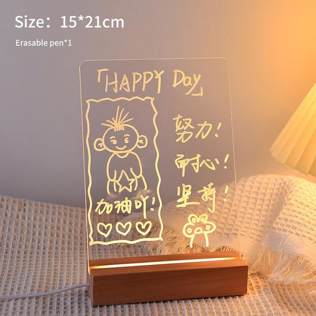LED Note Board Light With Pen USB Message Board Night Light