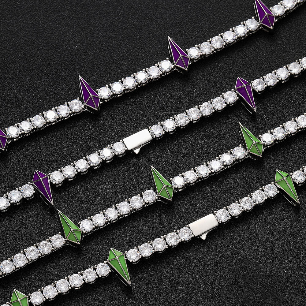 Black Panther Crystal Spike Necklace