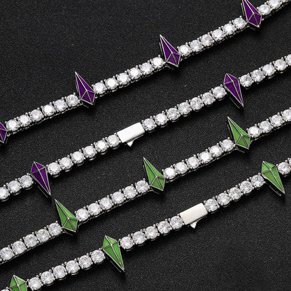 Black Panther Crystal Spike Necklace