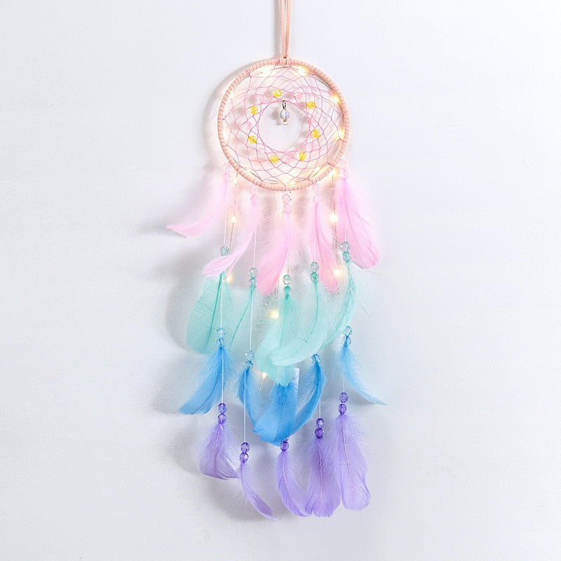 True Feather Dream Catcher w/ LEDs