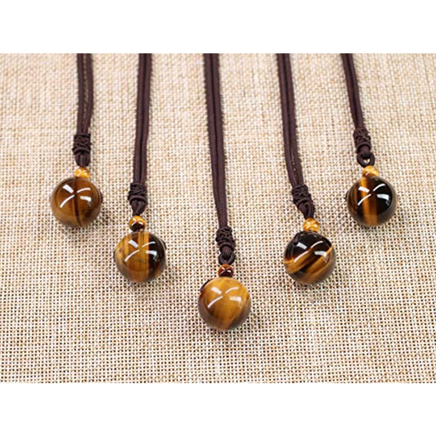 Tigers Eye Stone Pendant Necklace