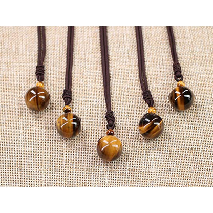 Tigers Eye Stone Pendant Necklace