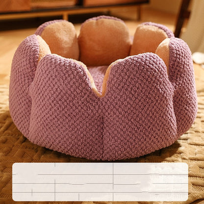 Warm Cactus Petal Nest Pet Bed