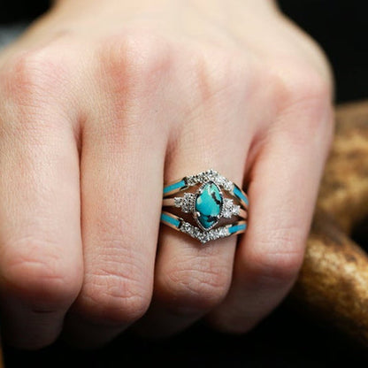Achieving Dreams Turquoise 3-Piece Ring