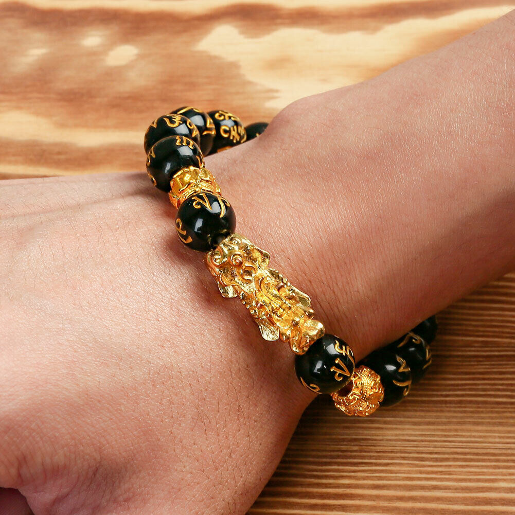 Wealth Attractor Black Obsidian Bracelet