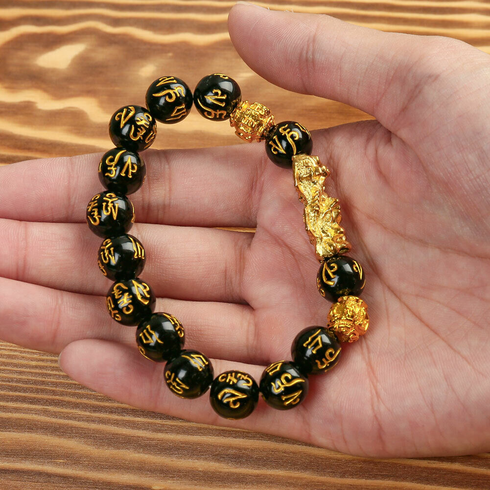 Wealth Attractor Black Obsidian Bracelet