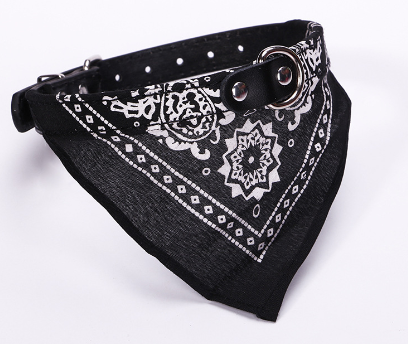 Adjustable Bandana Scarf Style Leather Pet Collar (Various Colors)