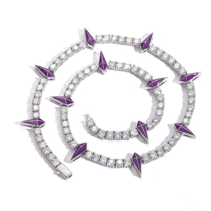 Black Panther Crystal Spike Necklace