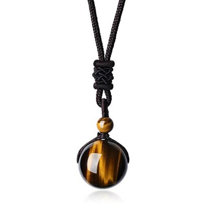 Tigers Eye Stone Pendant Necklace