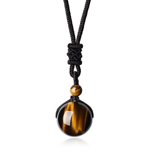 Tigers Eye Stone Pendant Necklace