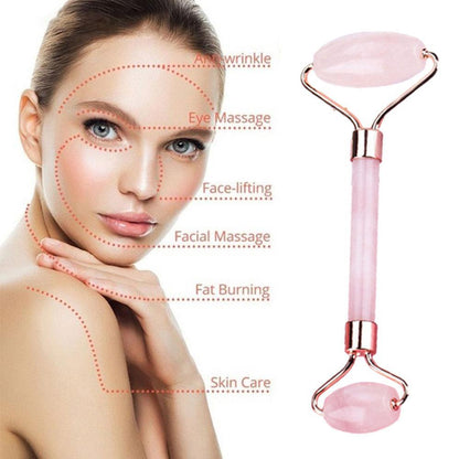 Rose Quartz Face Massage Roller