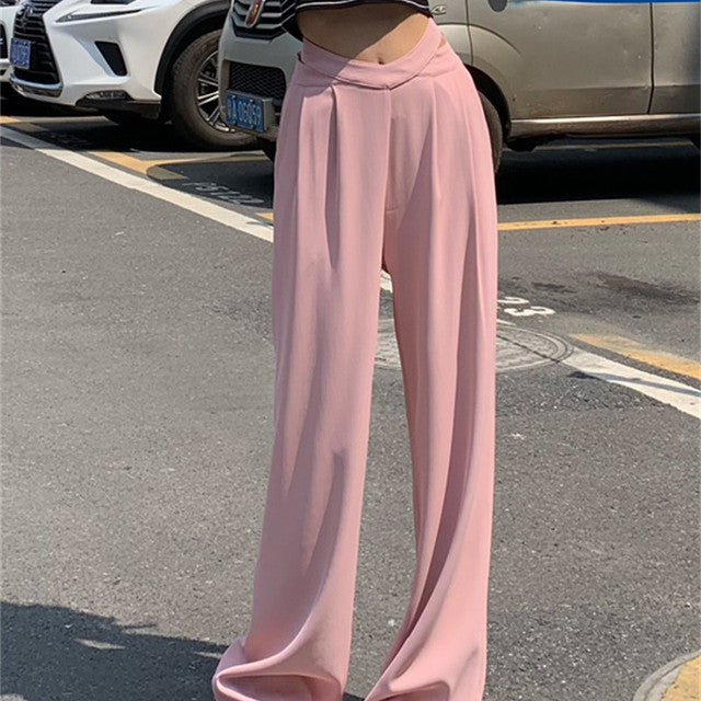 Trendy Solid Loose Casual Pants