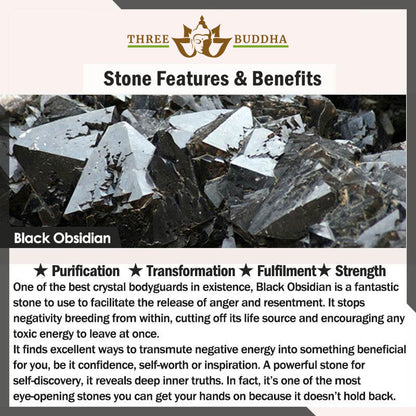 Wealth Attractor Black Obsidian Bracelet