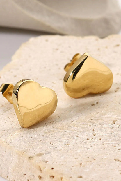 Radiant Heart Elegance:Enchanting Stud Earrings